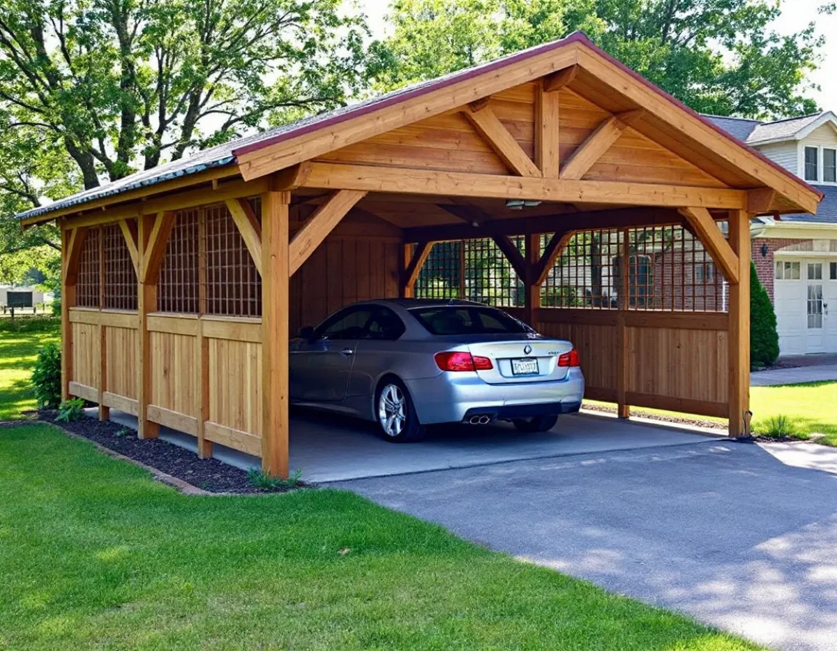 Abri de voiture en bois : un garage pratique et esthétique pour votre véhicule